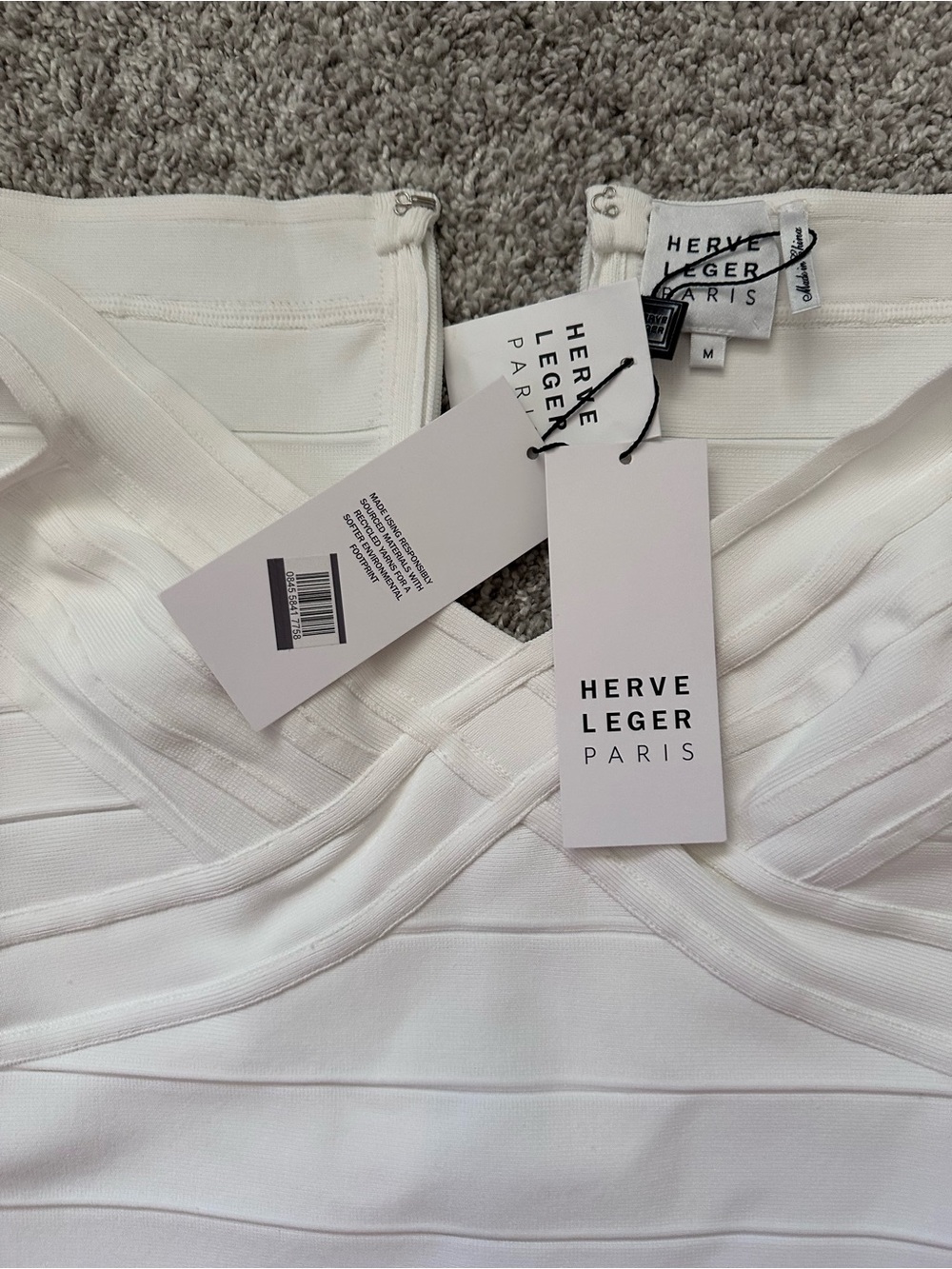 NEW Hervé Léger The Rachel Dress White Bandage Midi Dress Size M NWT - Picture 3 of 6